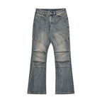 Elevate Your Style with Our High-Quality Washed Bootcut Whisker Denim Pants – Vintage Fashion Meets Casual Comfort for Every Occasion!