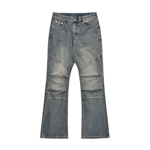 Elevate Your Style with Our High-Quality Washed Bootcut Whisker Denim Pants – Vintage Fashion Meets Casual Comfort for Every Occasion!