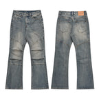 Elevate Your Style with Our High-Quality Washed Bootcut Whisker Denim Pants – Vintage Fashion Meets Casual Comfort for Every Occasion!