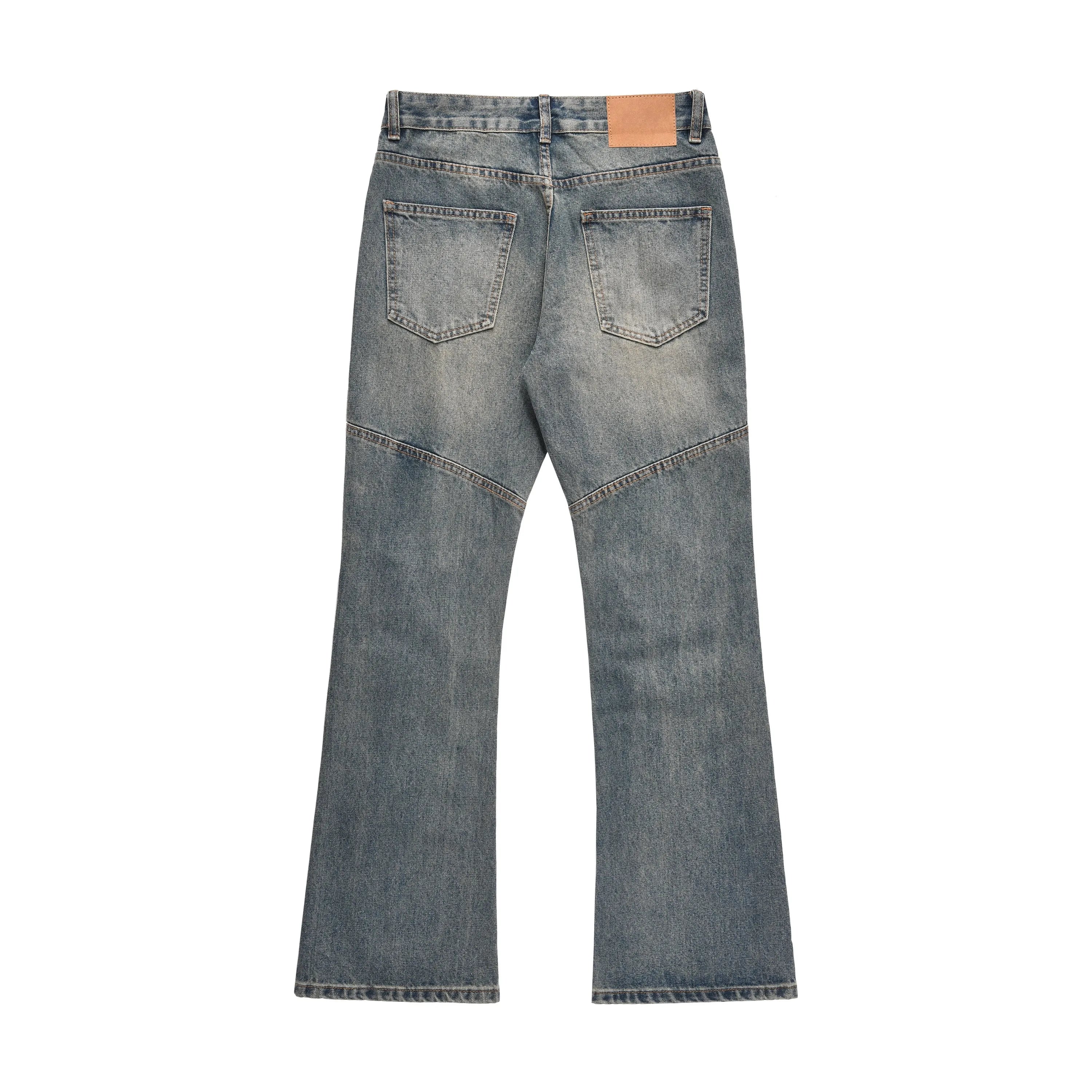 Elevate Your Style with Our High-Quality Washed Bootcut Whisker Denim Pants – Vintage Fashion Meets Casual Comfort for Every Occasion!